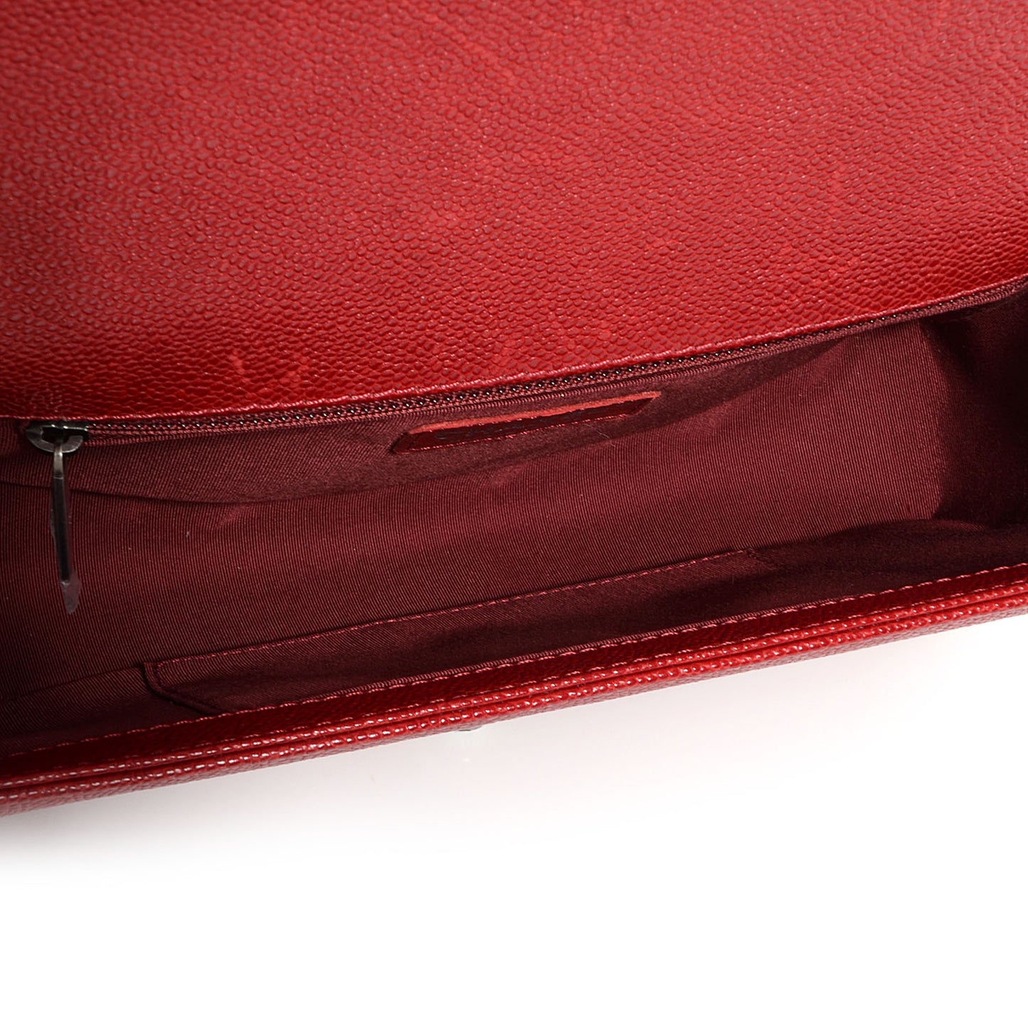 Caviar Quilted New Medium Boy Flap Dark Red