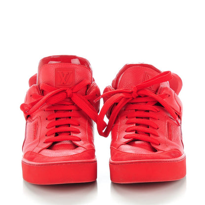 Louis Vuitton Calfskin Suede Don Sneakers Red 9 2 of 8