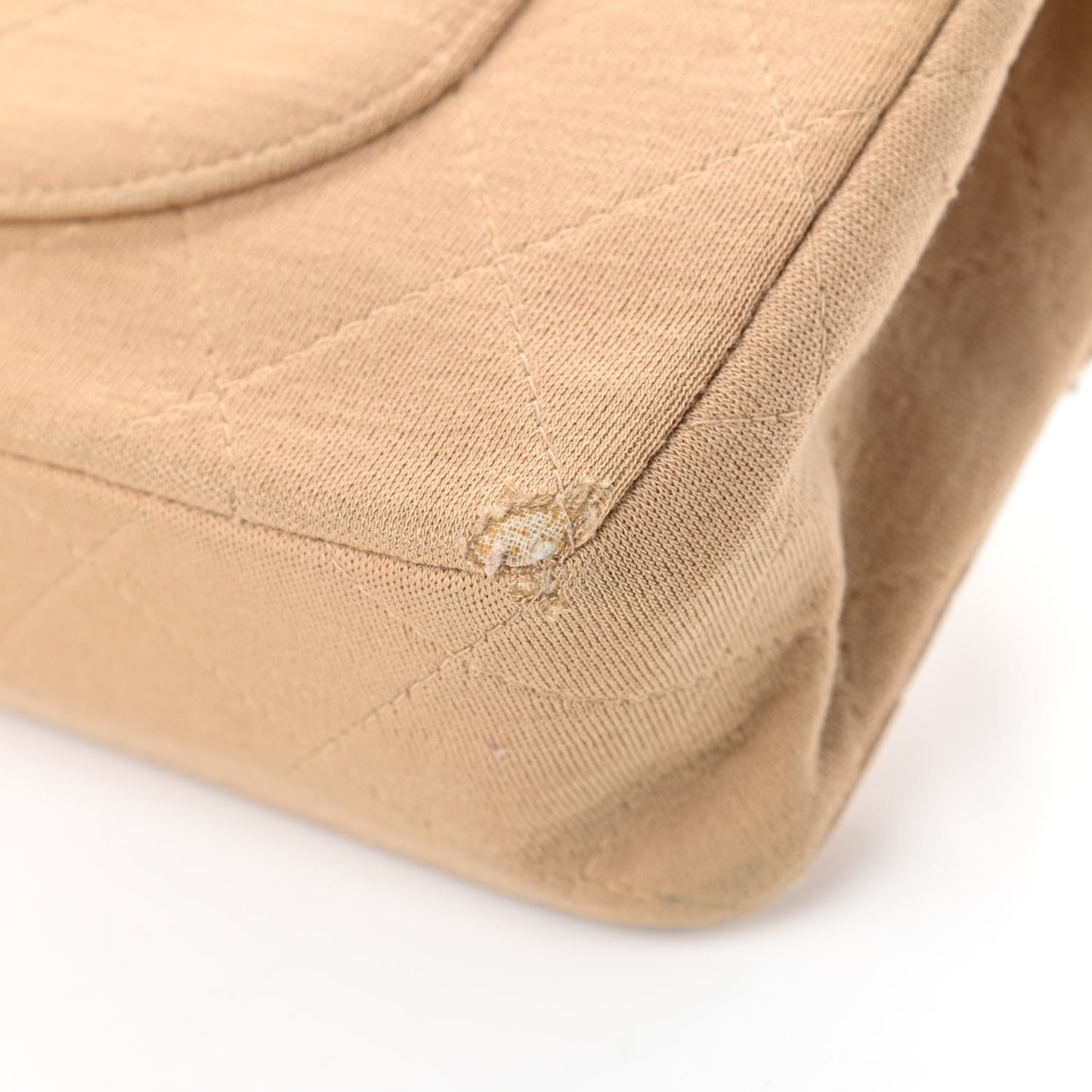 Jersey Quilted Medium Single Flap Beige