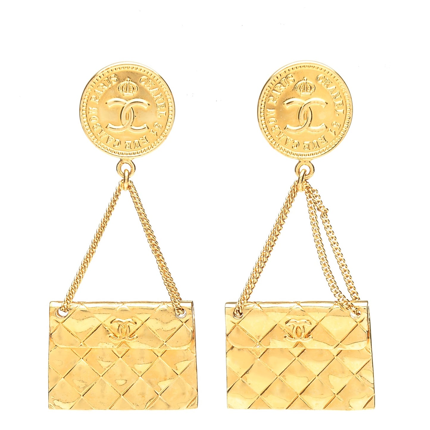 2.55 Flap Clip On Earrings Gold
