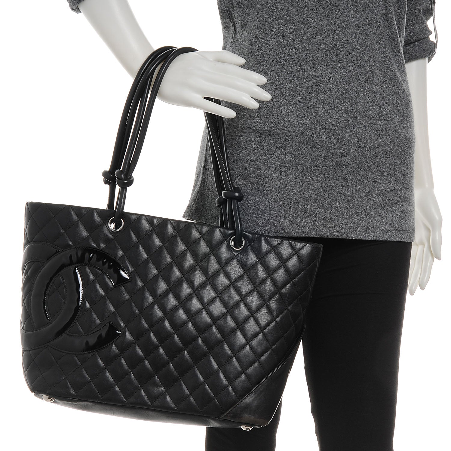 Chanel Calfskin Quilted Large Cambon Tote Black 2 of 7
