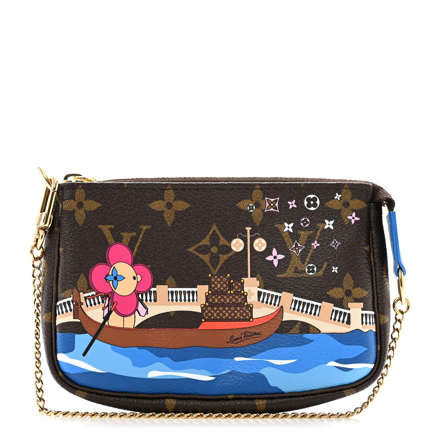 Monogram 2019 Christmas Animation Mini Venice Pochette Accessories Blue