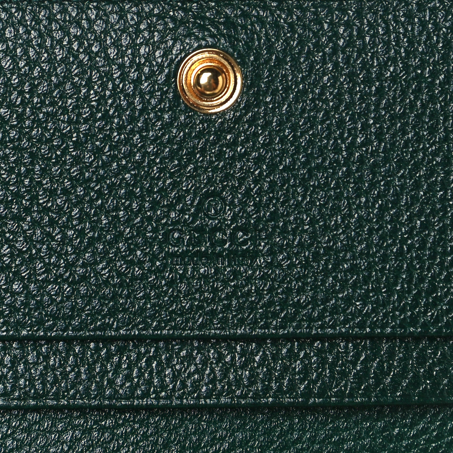 Gucci Grainy Calfskin Zumi Chain Card Case Wallet Vintage Green 8 of 8