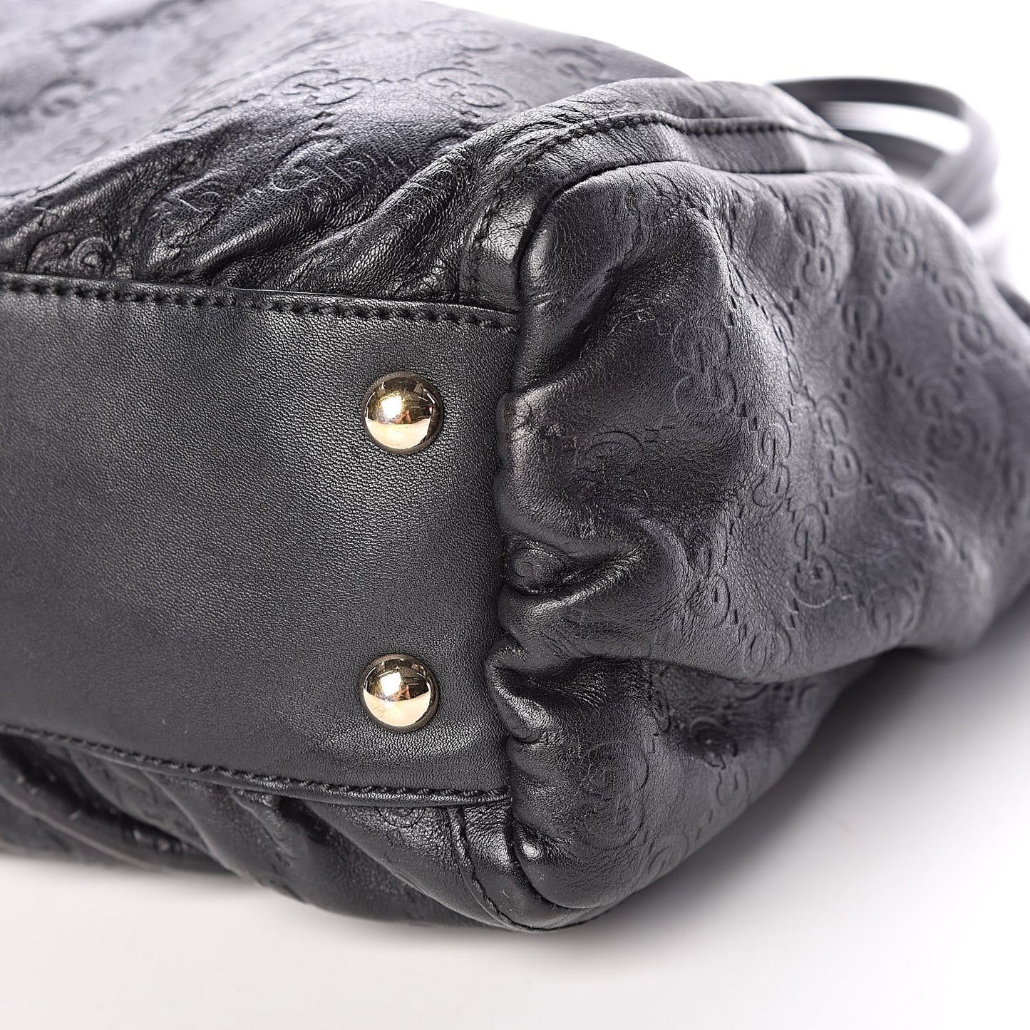 Guccissima D Gold Tote Black