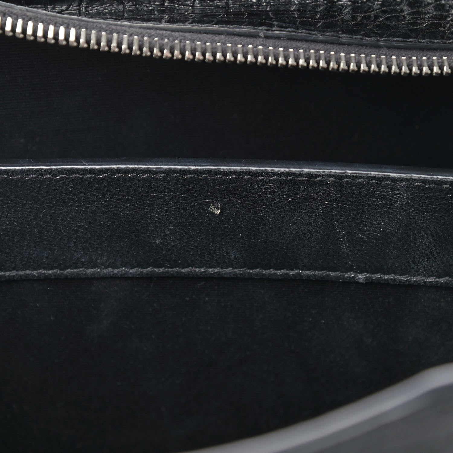 Saint Laurent Croc Calfskin Embossed Medium Uptown Tote Black 12 of 12