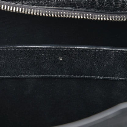 Saint Laurent Croc Calfskin Embossed Medium Uptown Tote Black 12 of 12