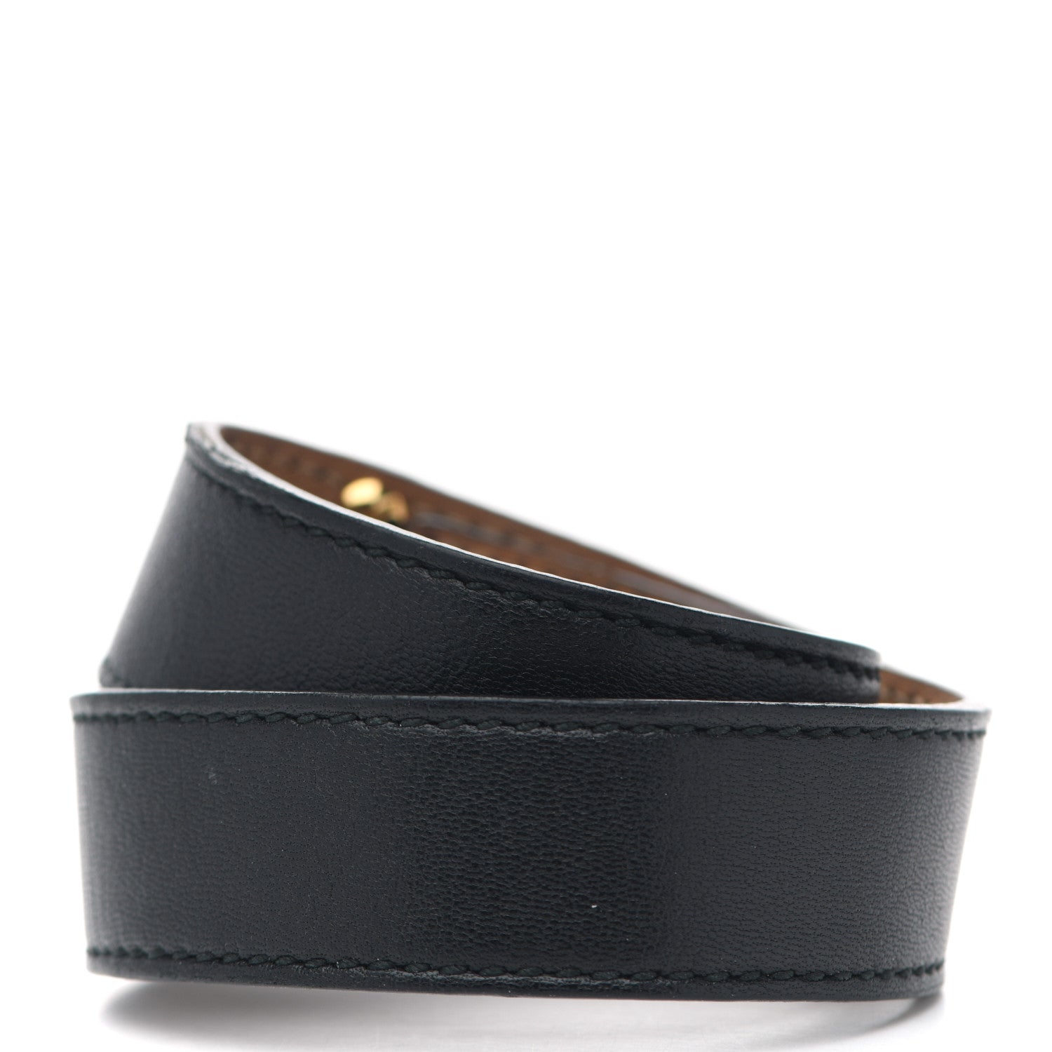 Fendi Nappa Goldmine Double Wrap Cuff Bracelet Gold Black 3 of 5