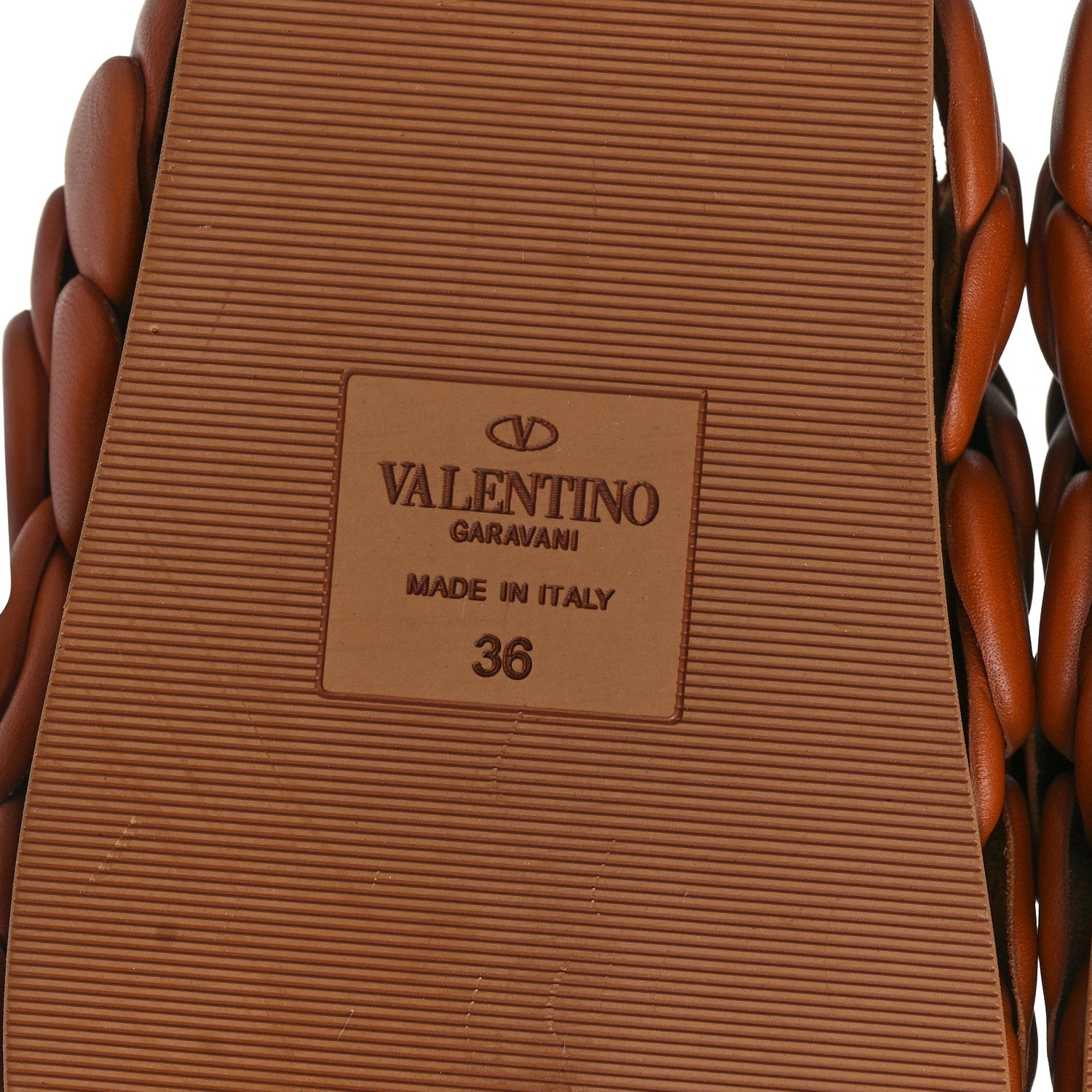 Valentino Garavani Calfskin Atelier 03 Rose Edition Double Buckle Slide Sandals 36 Cuoio 6 of 9
