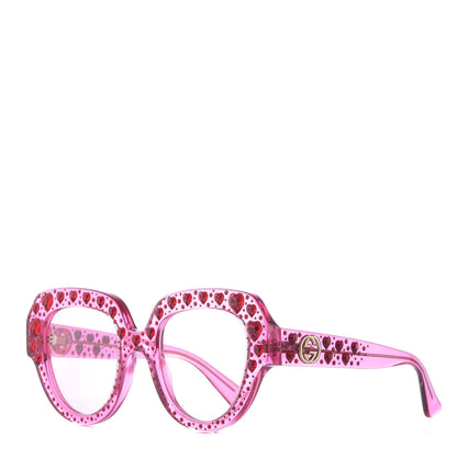Gucci Crystal Heart Sunglasses GG0308S Red Pink 1 of 7