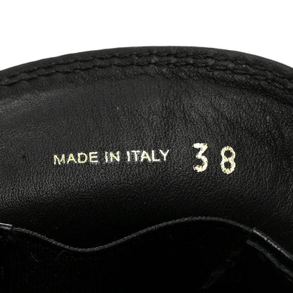 Prada Spazzolato Metal Triangle Logo 50mm Loafers 38 Black 7 of 8