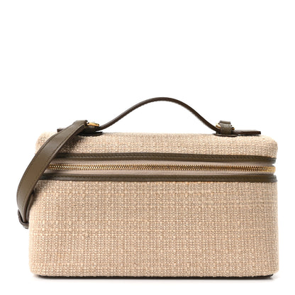 Loro Piana Cashmere Lotus Flower Silk L19 Extra Pocket Pouch Pale Wheat Salty Capers 1 of 9