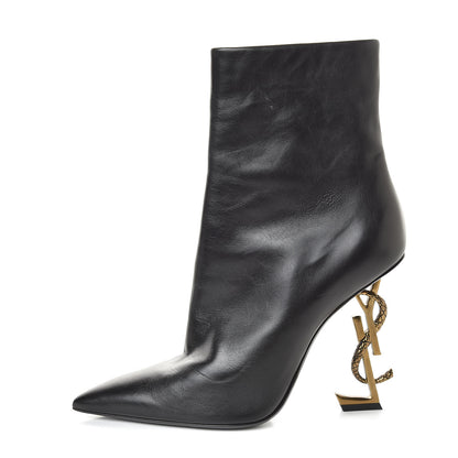 Saint Laurent Calfskin Opyum Ankle Boot 40 Black 1 of 6