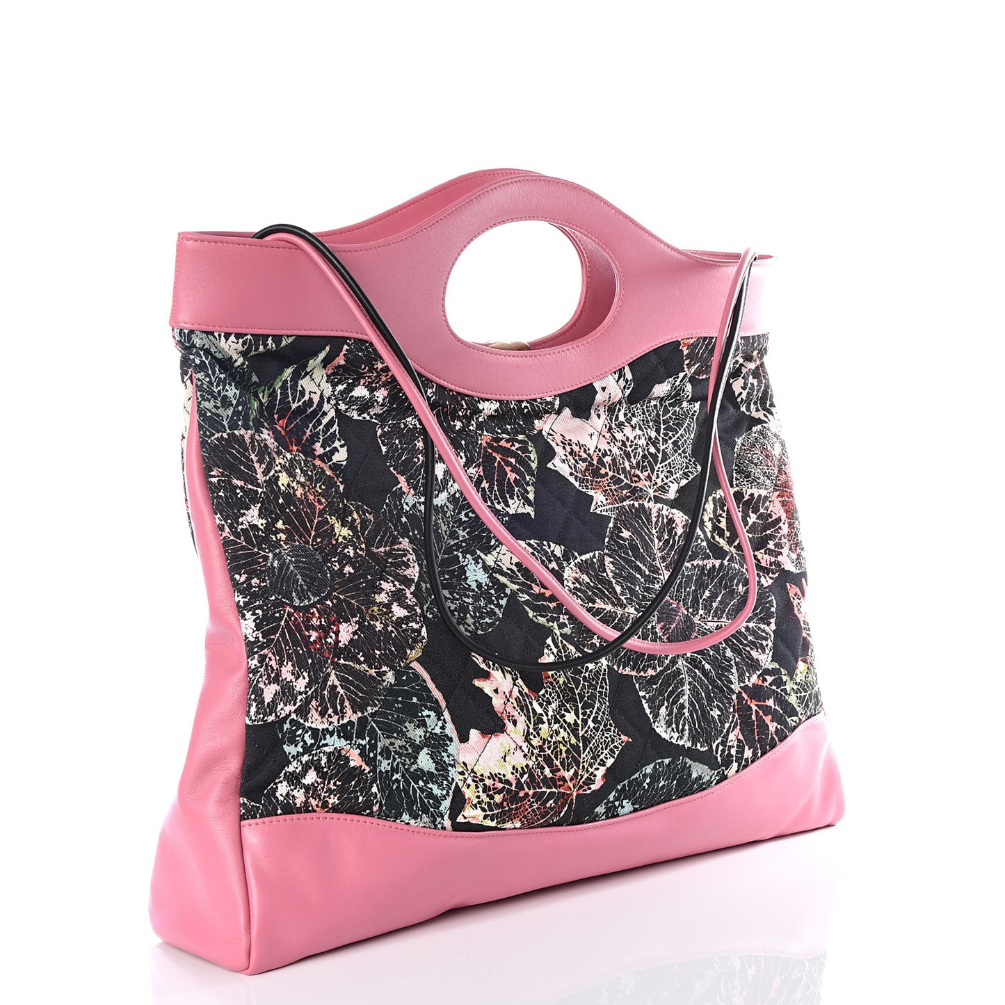 Calfskin Canvas Printed Large 31 Shopping Bag Pink
