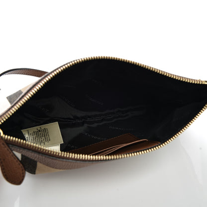 Burberry House Check Derby Peyton Crossbody Clutch Bag Tan 5 of 8