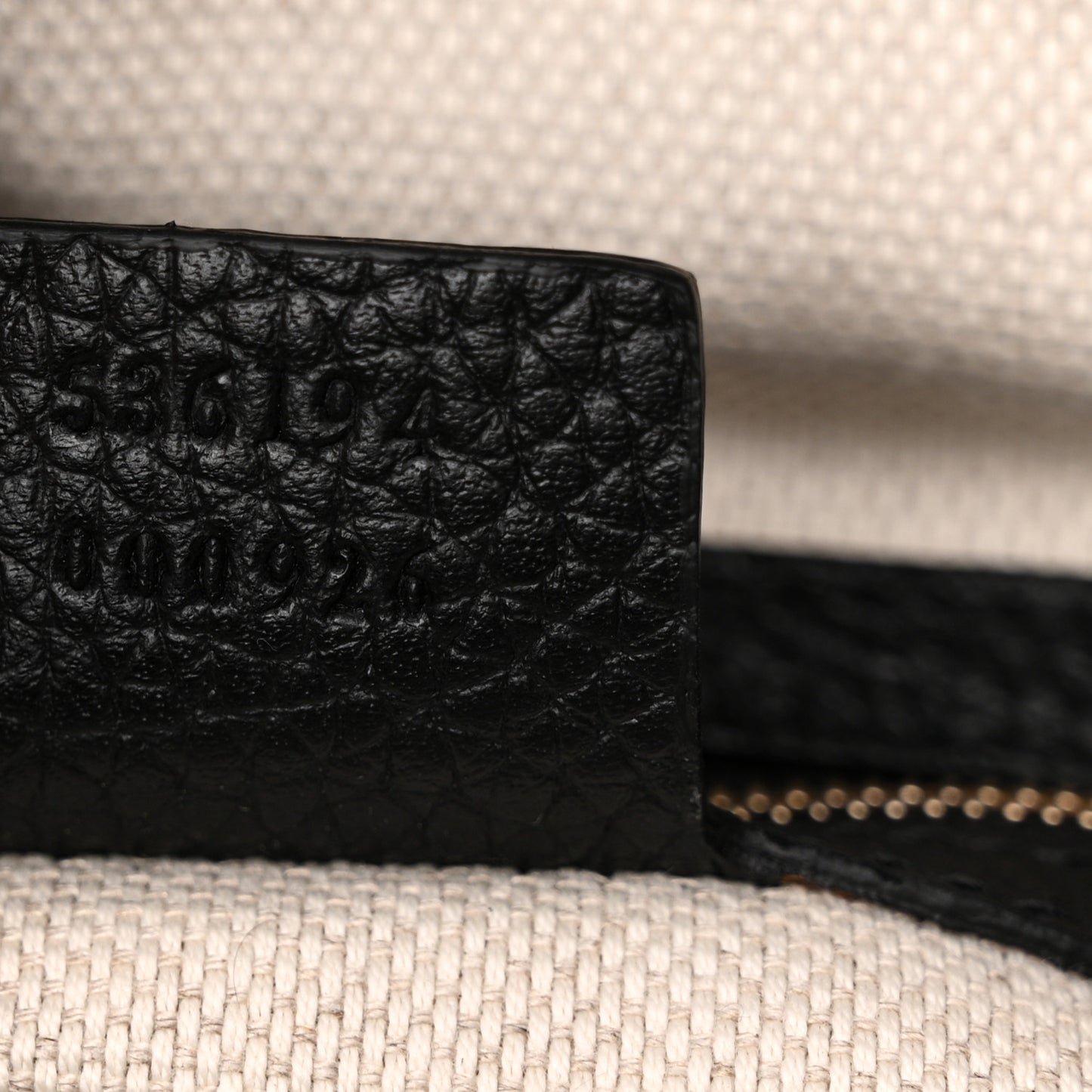 Pebbled Calfskin Large Soho Hobo Black