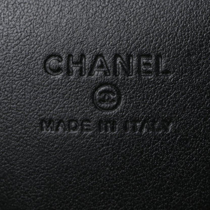 Chanel Tweed Quilted Tray Coin Purse With Chain Black 5 of 7