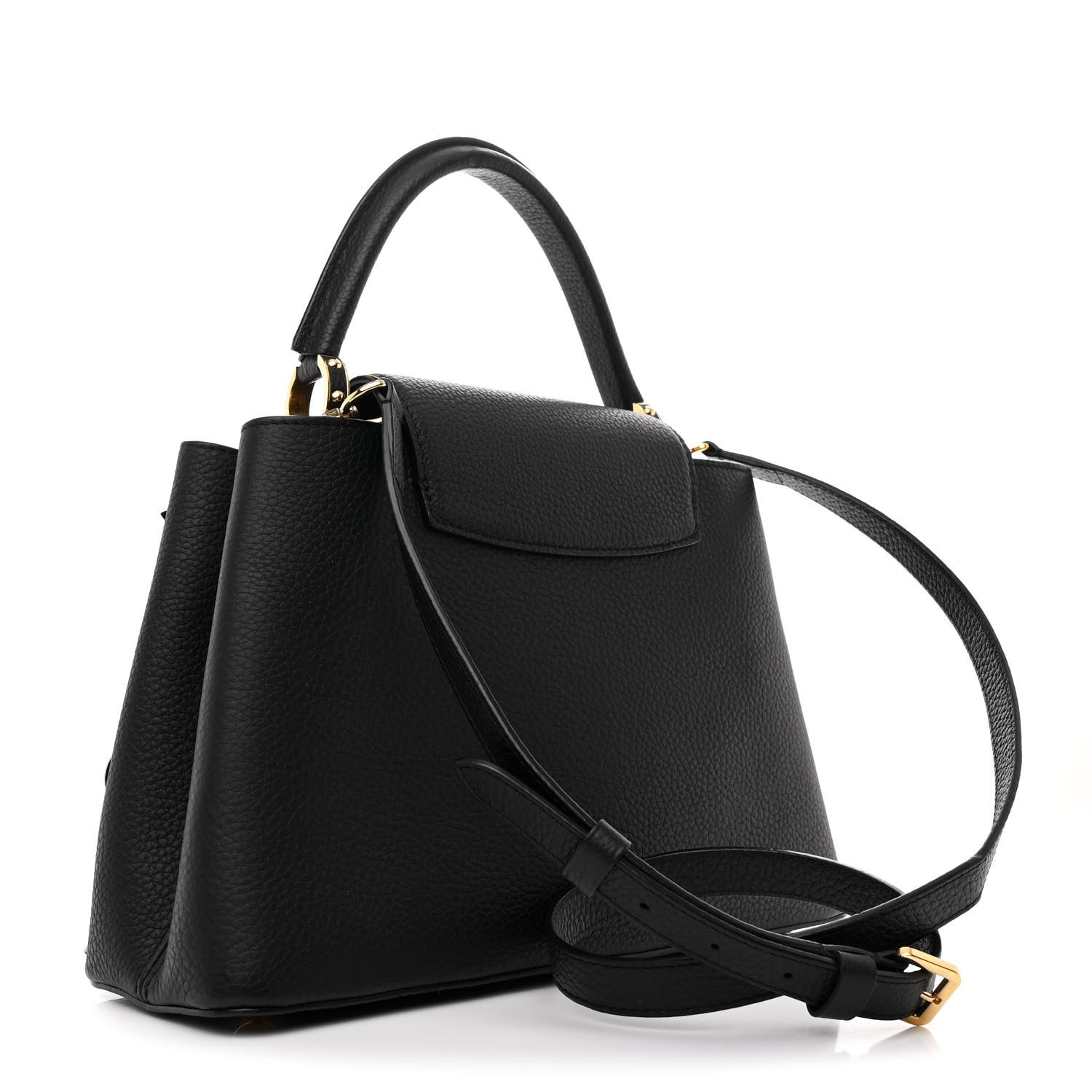 Louis Vuitton Taurillon Blooming Capucines PM Black 3 of 10