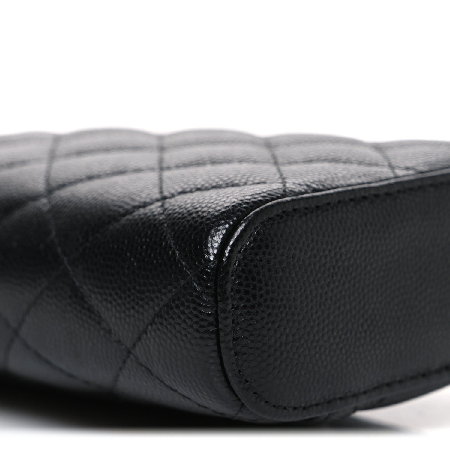 Chanel Caviar Quilted Phone Holder With Chain Black 9 of 10