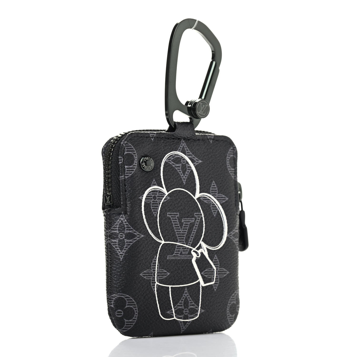 Louis Vuitton Monogram Eclipse Vivienne Zipper Key Ring 2 of 6