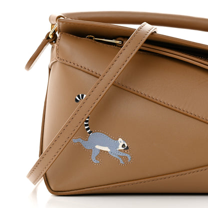 Loewe X SUNA FUJITA Satin Calfskin Mini Lemur Puzzle Edge Bag Brown 7 of 12