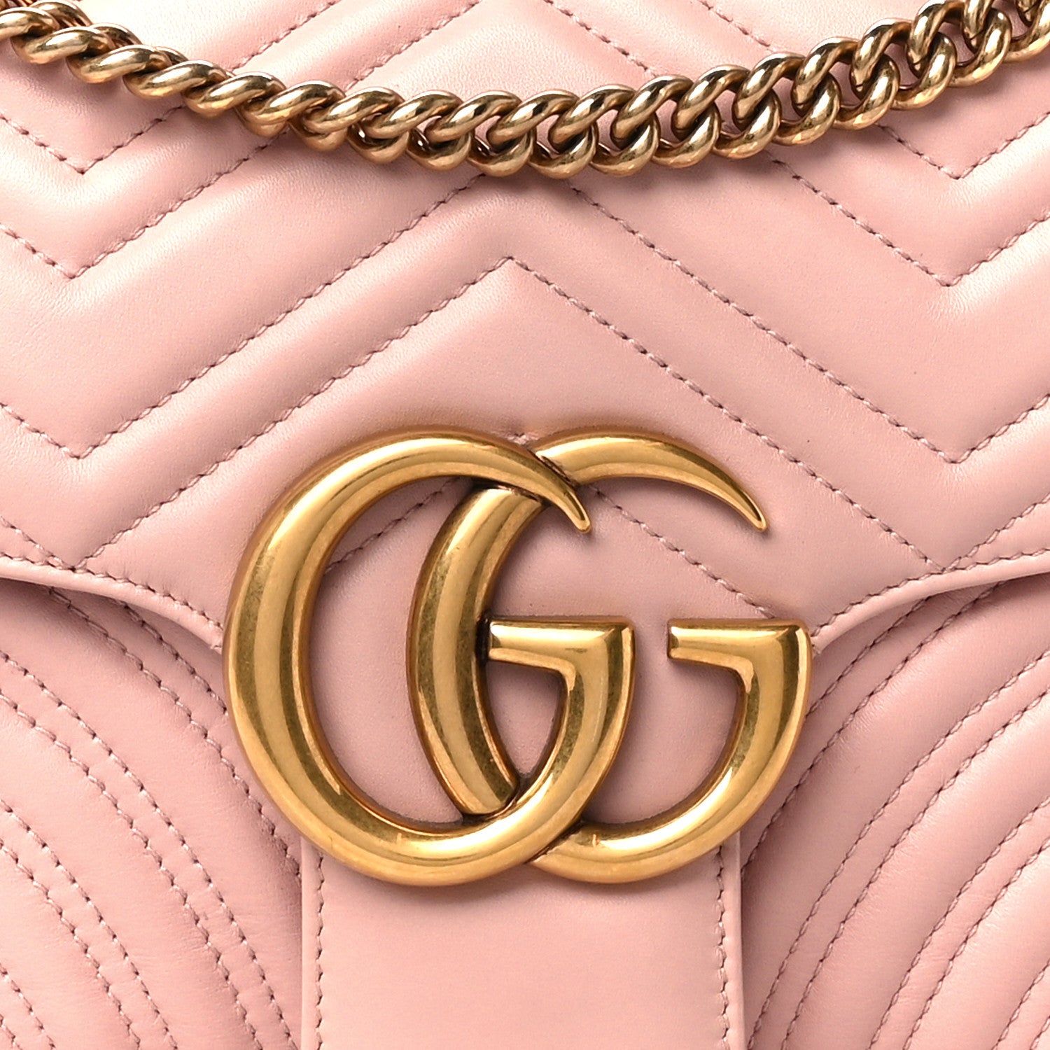 Gucci Calfskin Matelasse Medium GG Marmont Shoulder Bag Perfect Pink 9 of 11