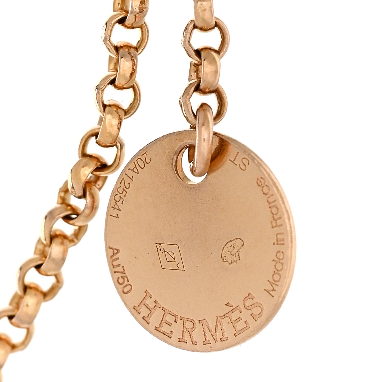 Hermes 18K Rose Gold Diamond PM Kelly Clochette Bracelet ST 3 of 3