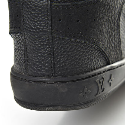 Louis Vuitton Calfskin Suede Monogram Cliff Top Wedge Sneakers 37 Black 12 of 12