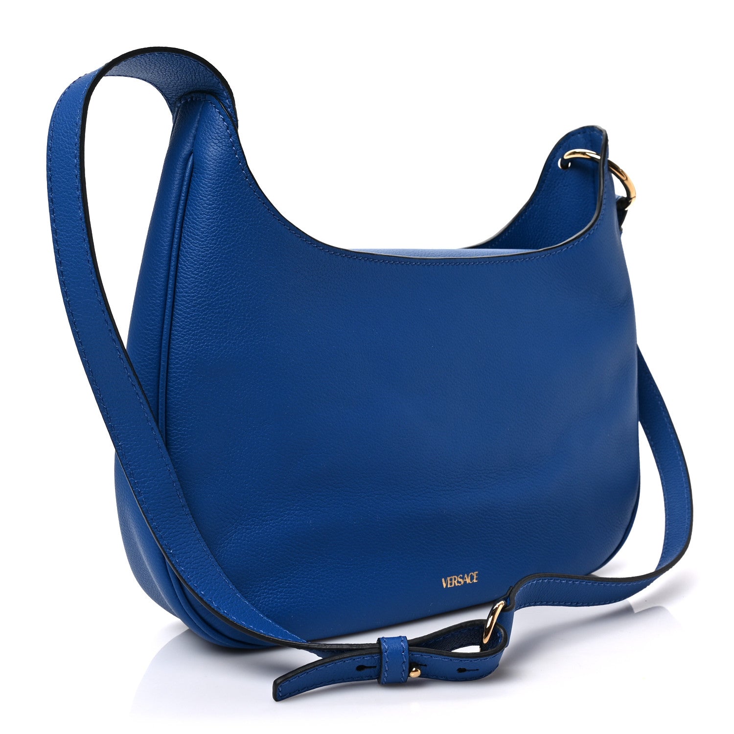 Versace Calfskin La Medusa Medium Hobo Crossbody Lapis 3 of 8
