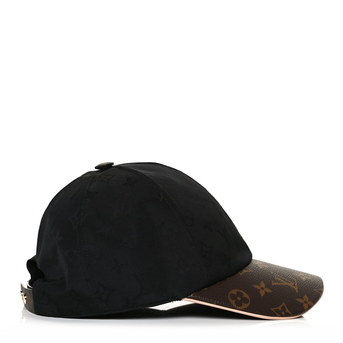 Polyester Silk Monogram LV Get Ready Cap M Black