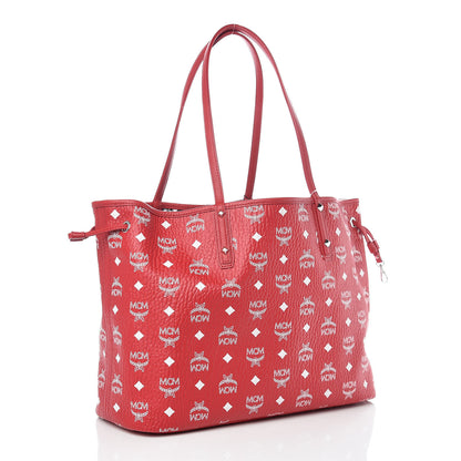 MCM Visetos Medium Reversible Shopper Tote Ruby Red 6 of 16