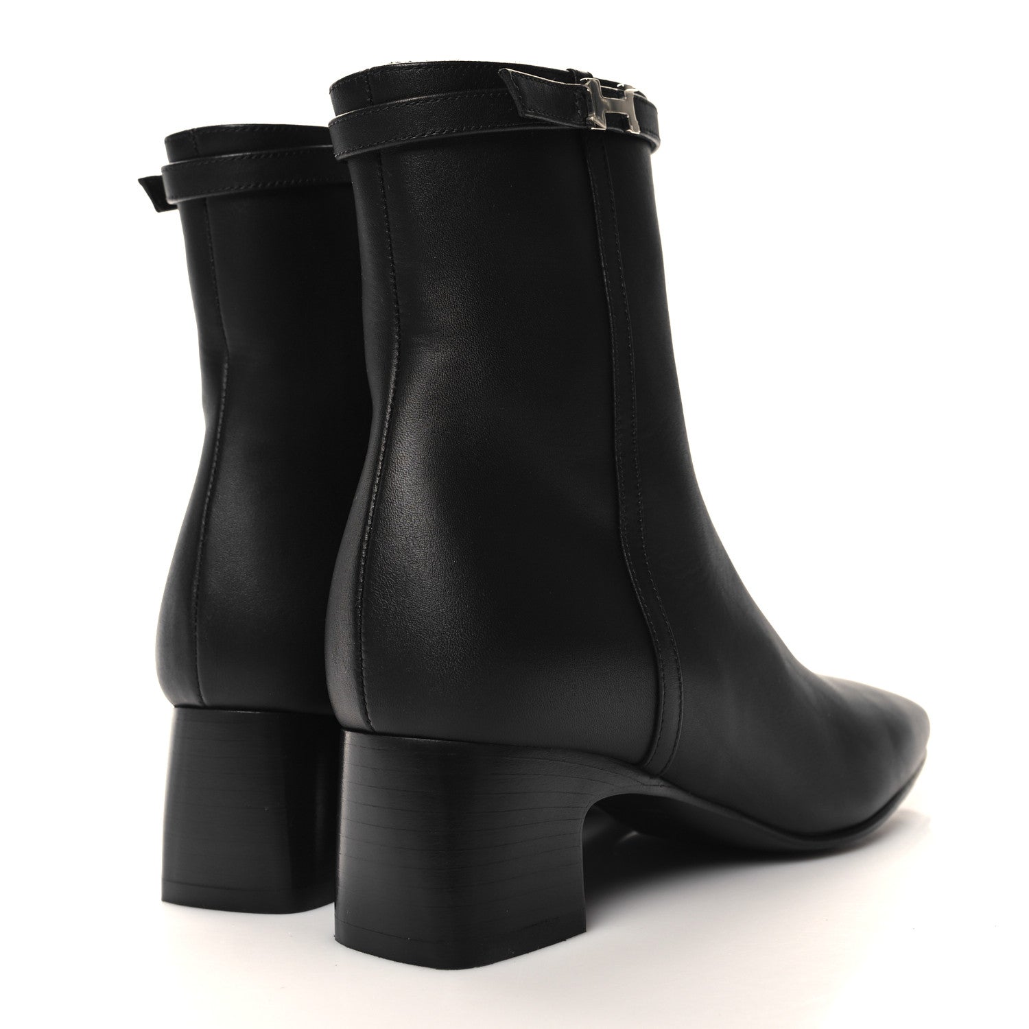 Hermes Calfskin Hommage Ankle Boots 36 Black 4 of 9
