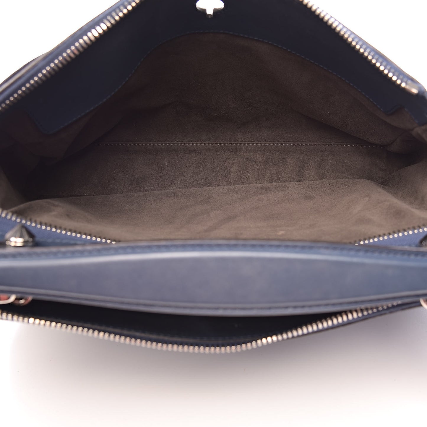 Calfskin Flowerland Studded Dotcom Satchel Blue
