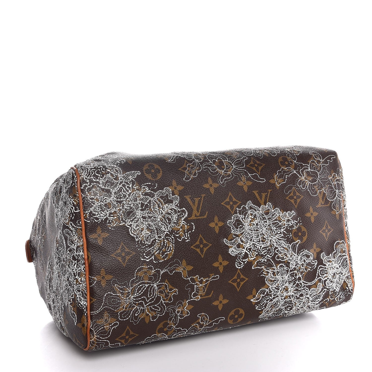 Louis Vuitton Monogram Dentelle Speedy 30 Silver 4 of 7