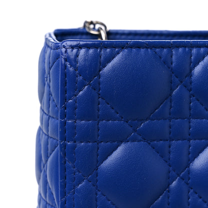 Christian Dior Lambskin Cannage Large Lady Dior Blue 9 of 11