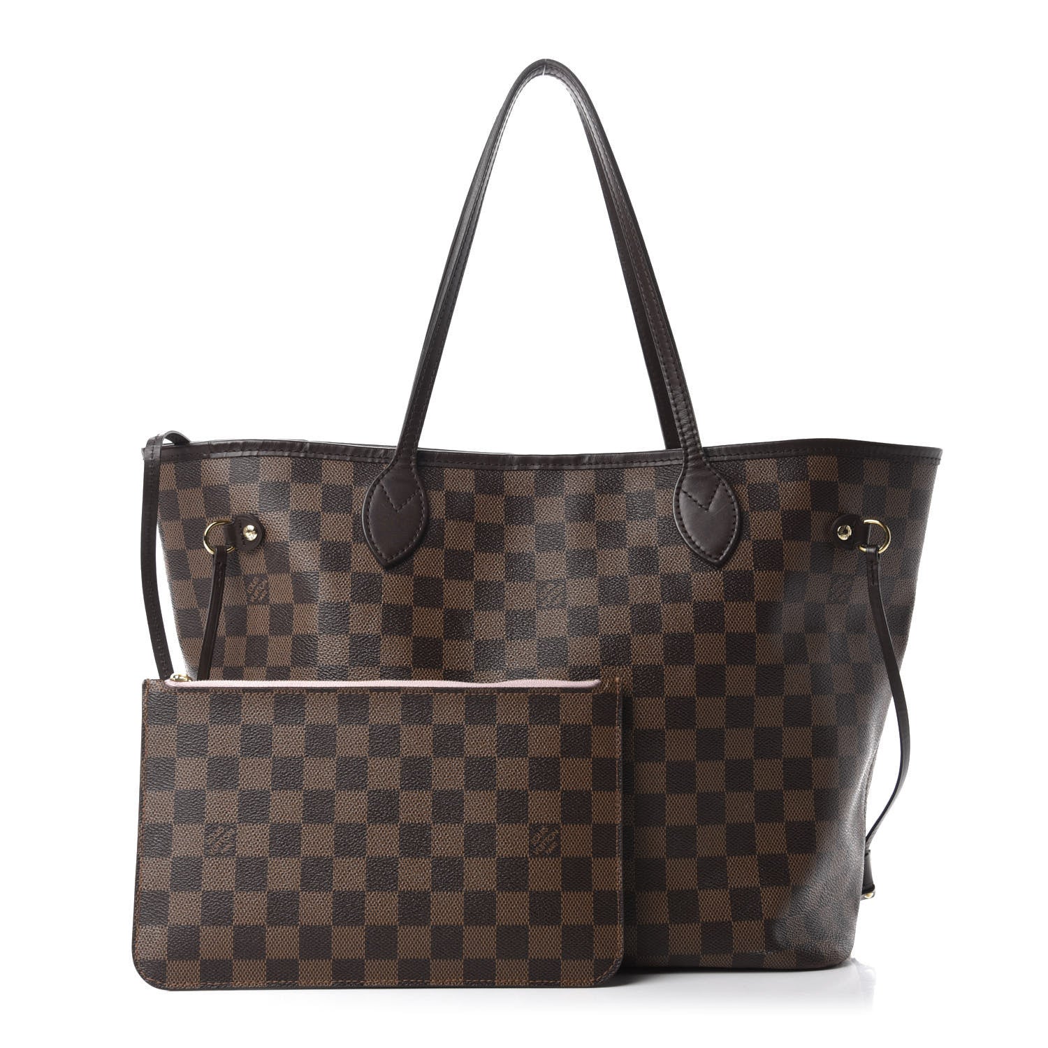 Louis Vuitton Damier Ebene Neo Neverfull MM Rose Ballerine 1 of 12