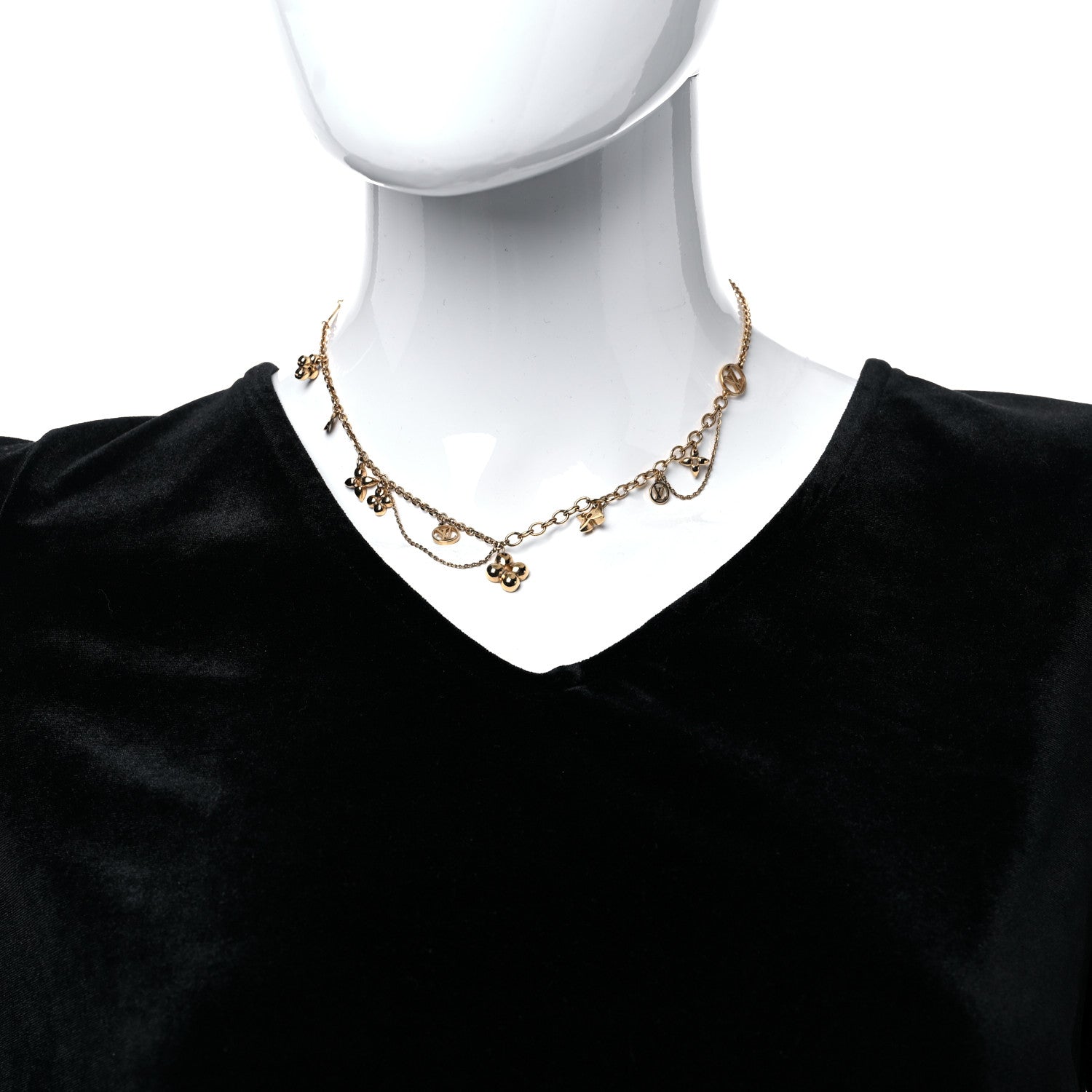 Louis Vuitton Metal Blooming Supple Necklace Gold 2 of 7