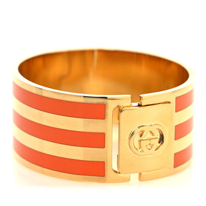 Gucci X ADIDAS Metal Enamel Cuff Bracelet S Orange 5 of 5