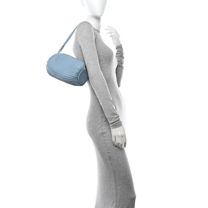 Loewe Lambskin Pleated Bracelet Pouch Shoulder Bag Dusty Blue 2 of 9