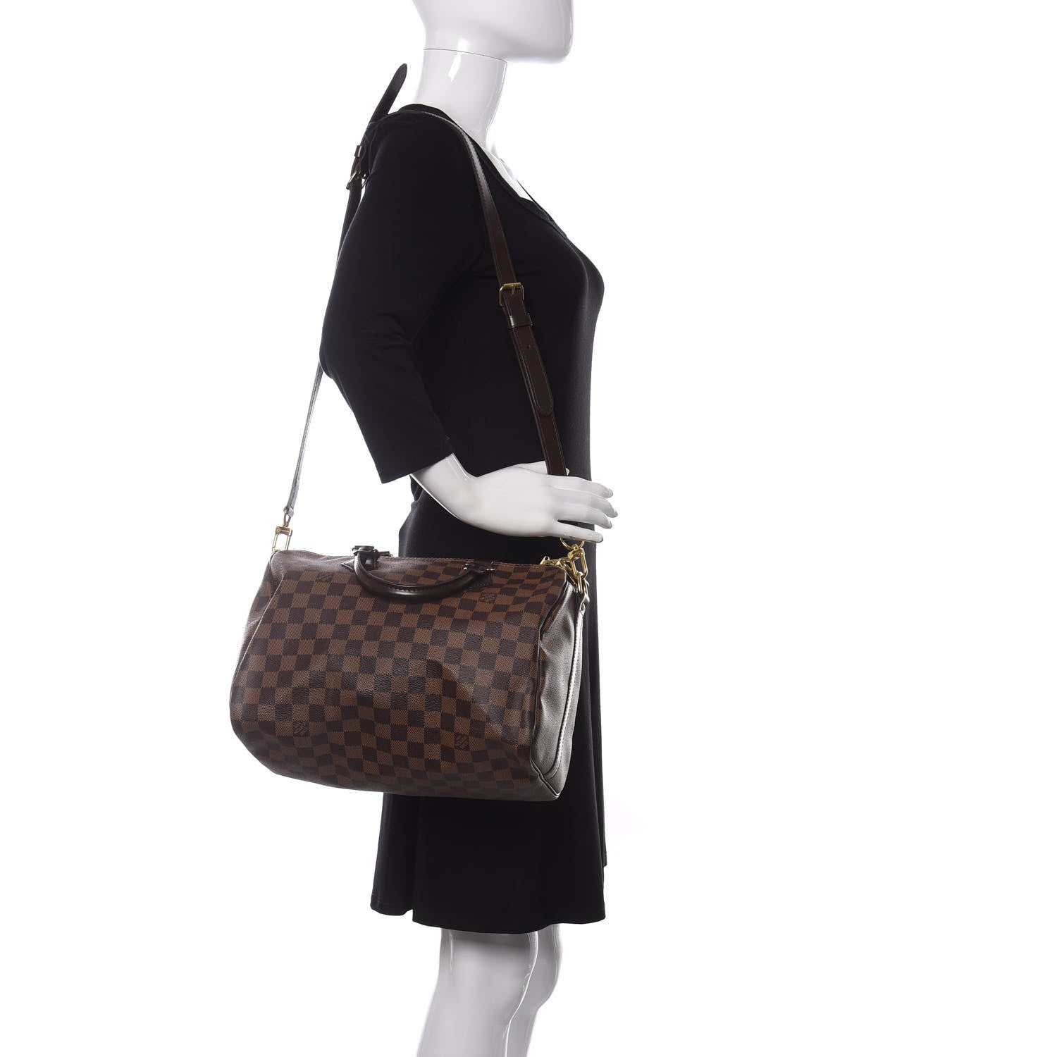 Louis Vuitton Damier Ebene Speedy Bandouliere 30 2 of 9