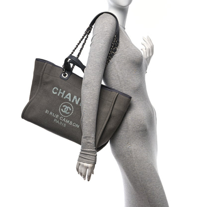 Chanel Mixed Fibers Medium Deauville Tote Grey 2 of 11