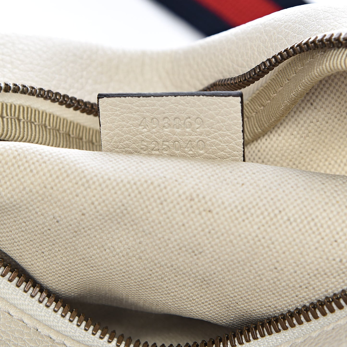 Grained Calfskin Logo Belt Bag White