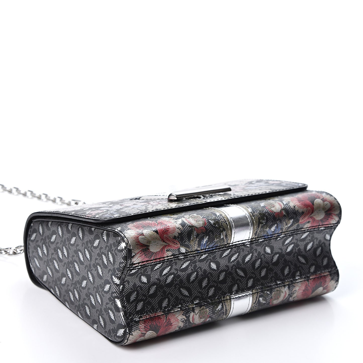 Calfskin Printed Twist Shoulder Bag MM Multicolor