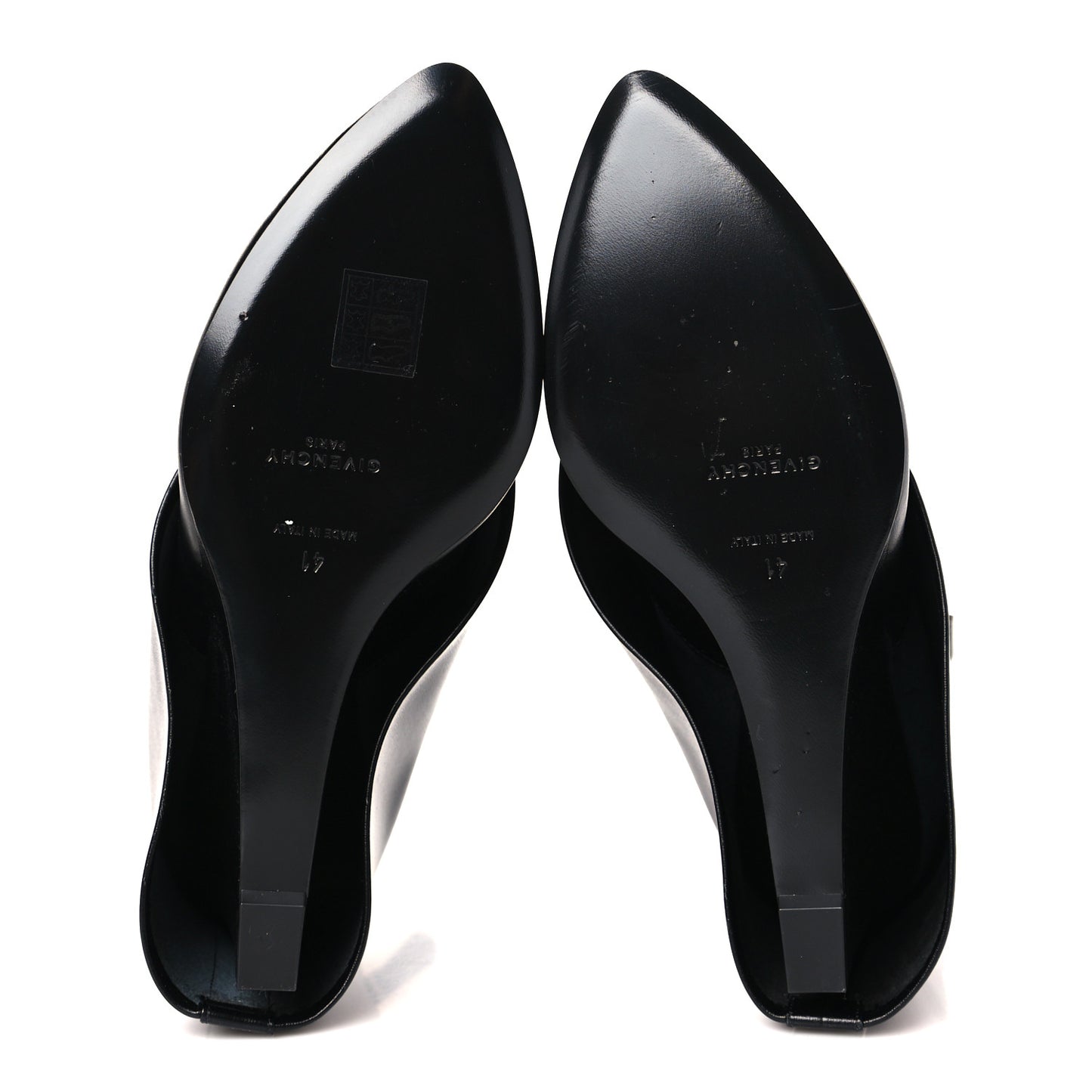 Calfskin Shark Lock Ankle Boots 41 Black