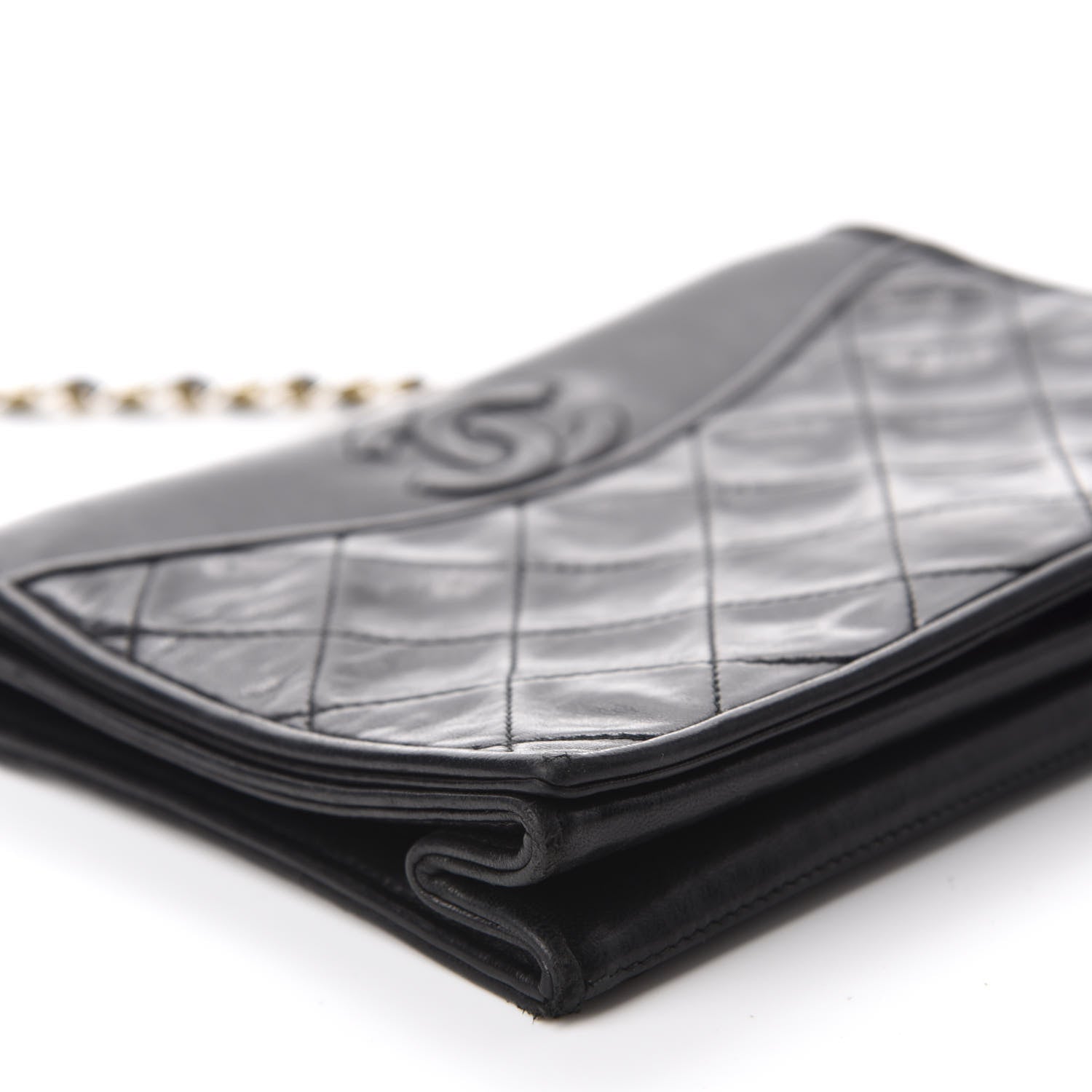 Chanel Lambskin Quilted CC Small Single Flap Black 5 of 12