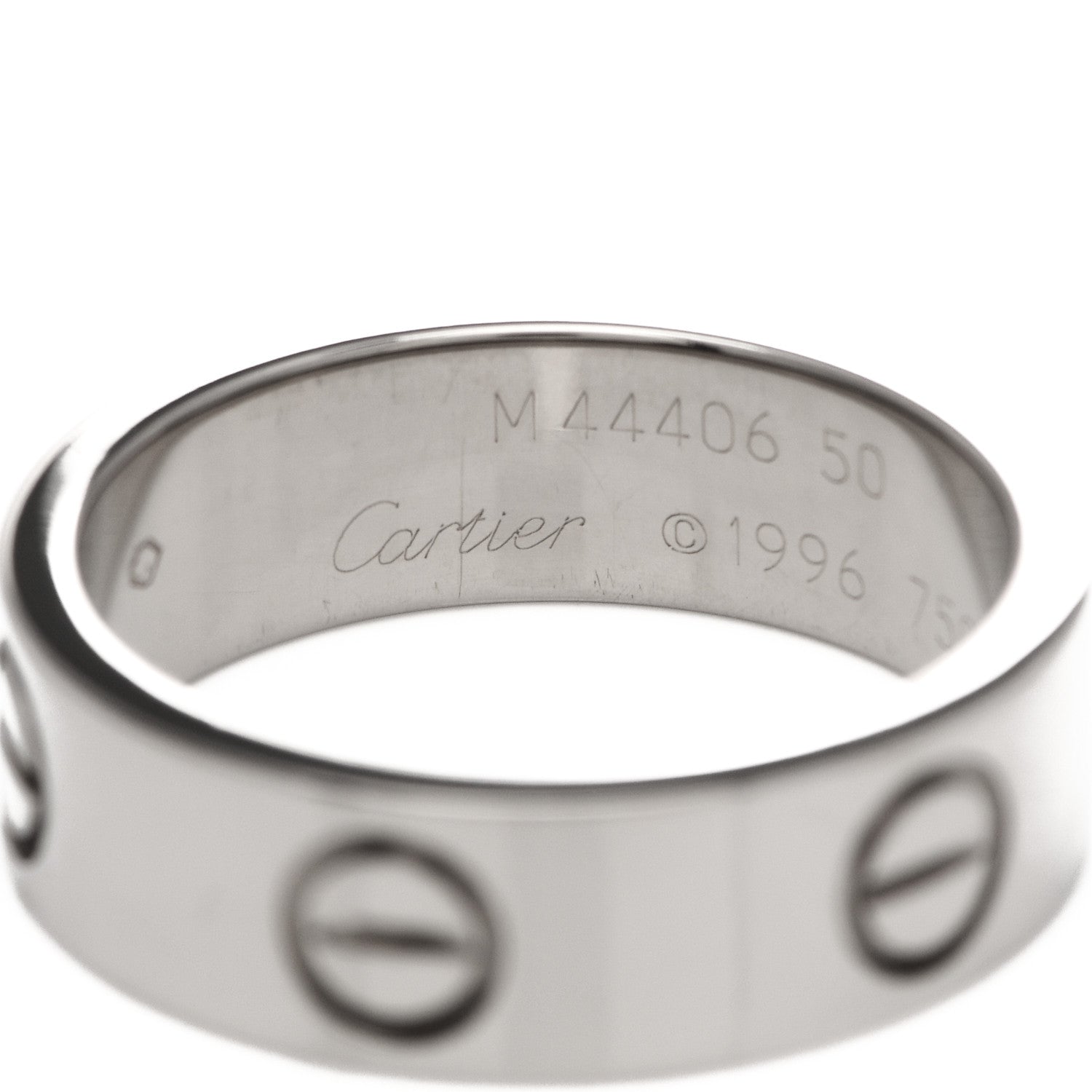 Cartier 18K White Gold 5.5mm LOVE Ring 50 5.25 4 of 5