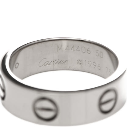 Cartier 18K White Gold 5.5mm LOVE Ring 50 5.25 4 of 5