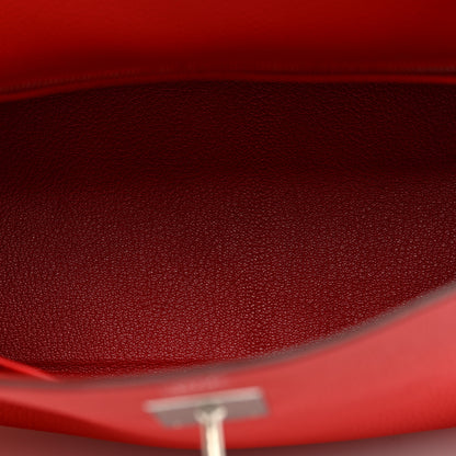 Hermes Taurillon Clemence Kelly Retourne 32 Rouge Tomate 5 of 10