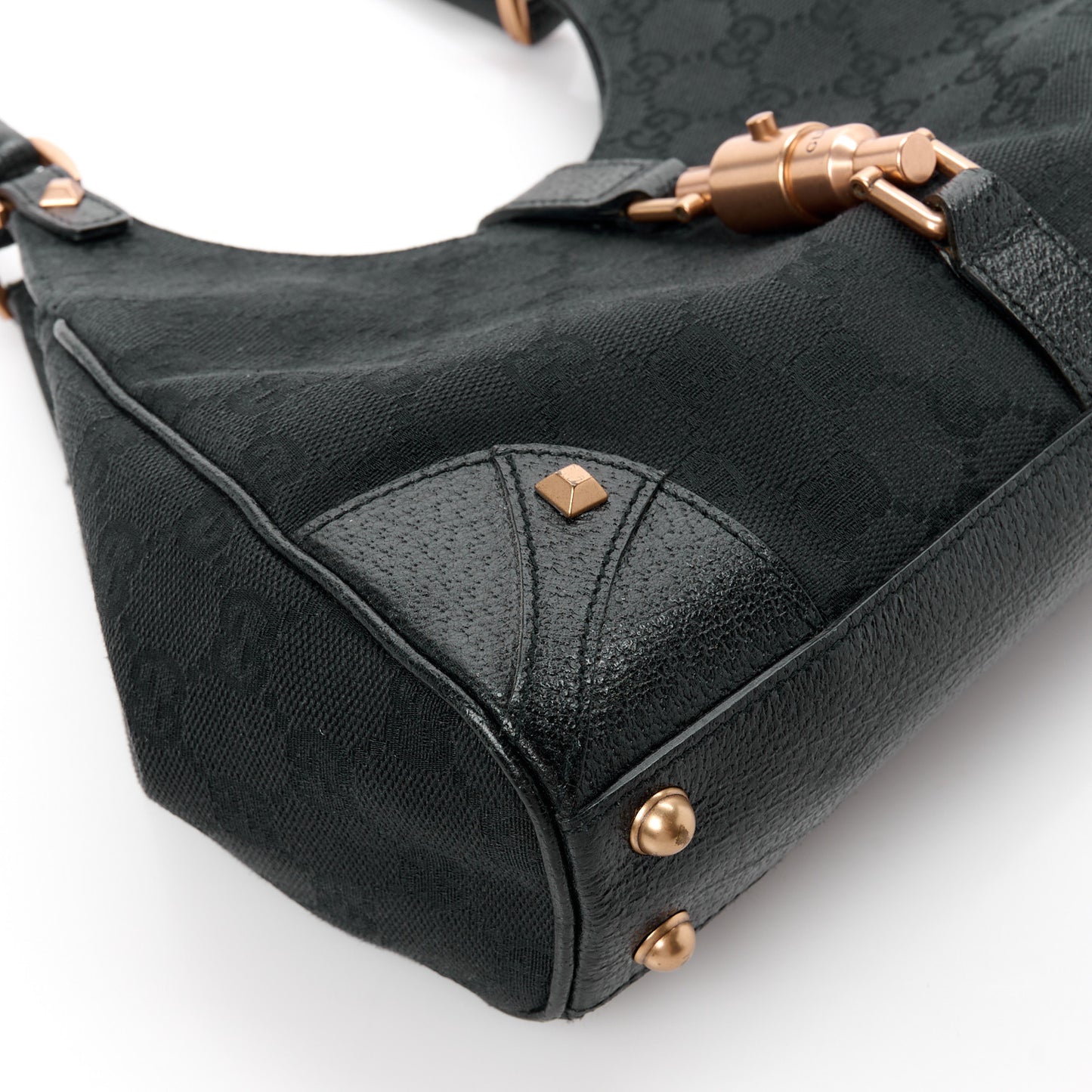 Monogram Calfskin Large Bardot Tote Black