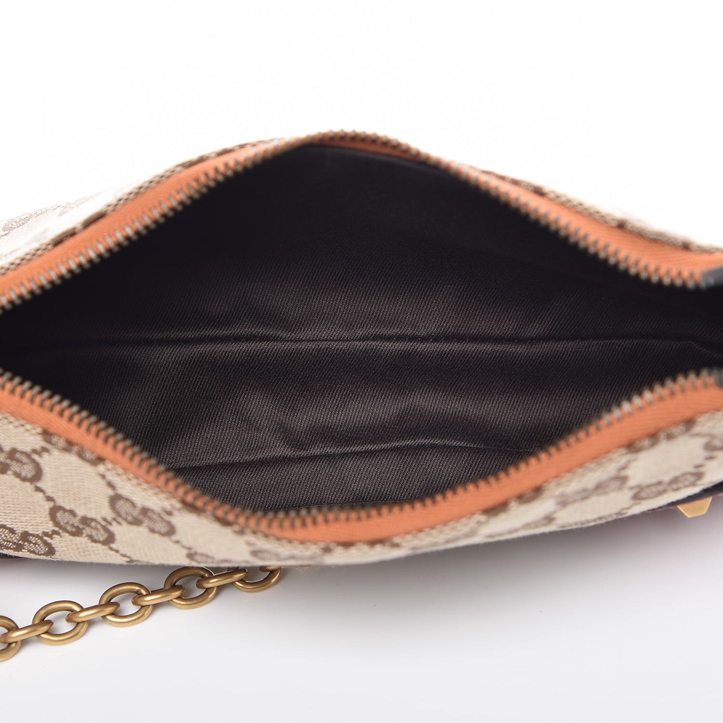 Monogram Horsebit Nail Chain Pochette Orange