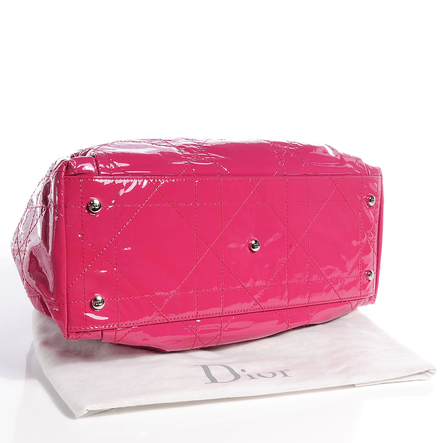 Christian Dior Patent Cannage Medium Le Trente Tote Framboise 4 of 8